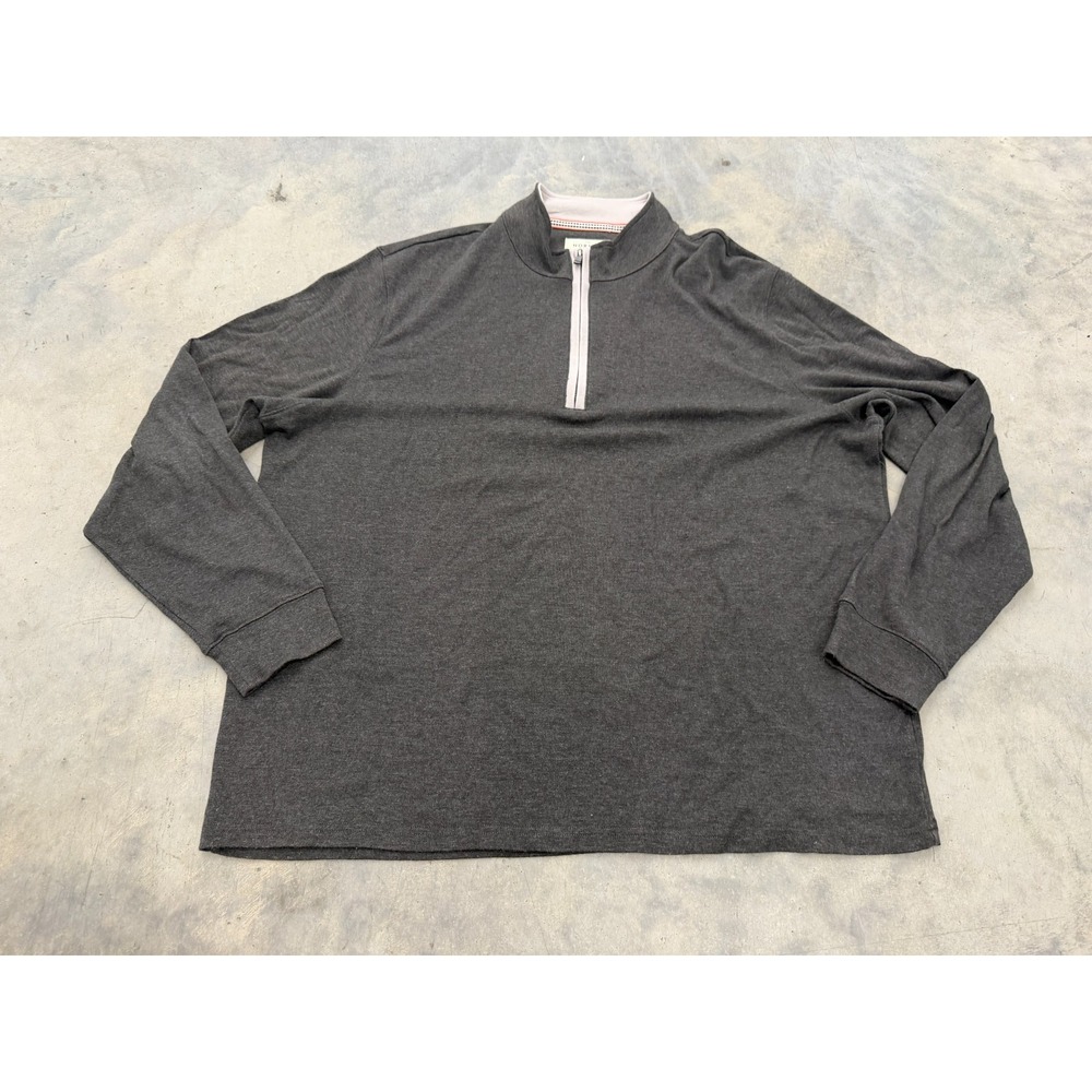 The Normal Brand Sweatshirt Mens 2XL Charcoal Gray 1/4 Zip Oversized Performance
